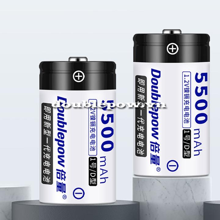 Pin đại sạc Doublepow size D 5500mAh dung lượng thật