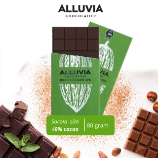 Socola nguyên chất sữa 40% ca cao ngọt ngào Alluvia Chocolate thumbnail