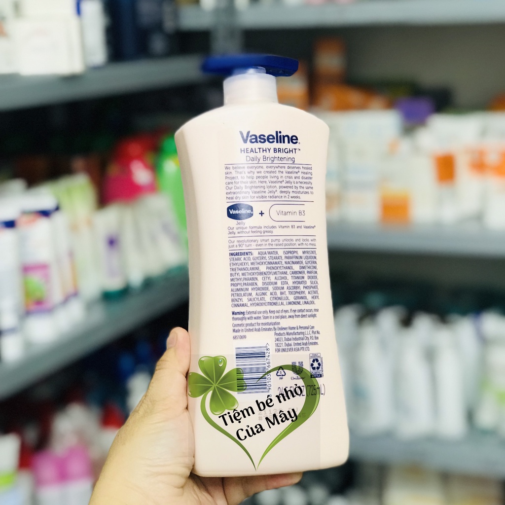 [MẪU MỚI]SỮA DƯỠNG THỂ VASELINE 725ML DAILY BRIGHTENING