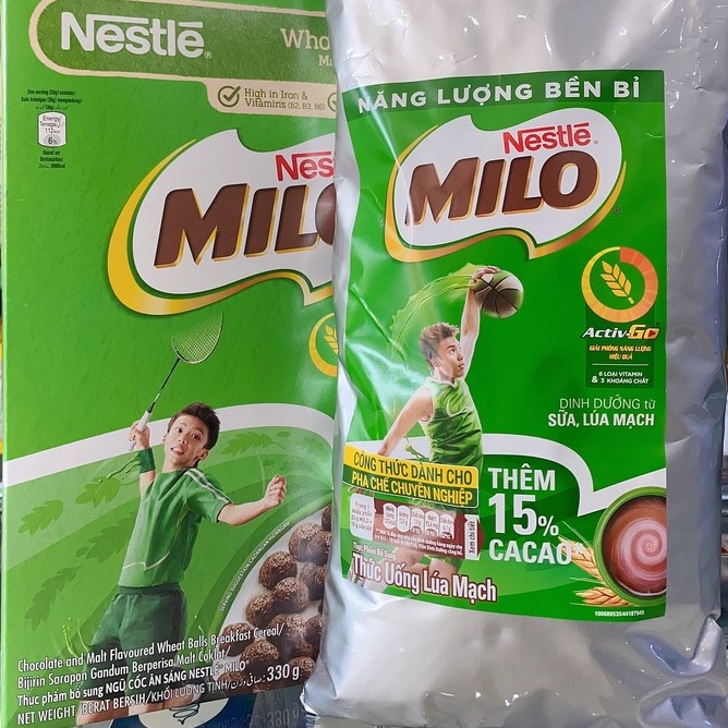 Bột Milo bịch 1kg nguyên chất Nestlé (thêm 15% bột cacao)- DATE mới