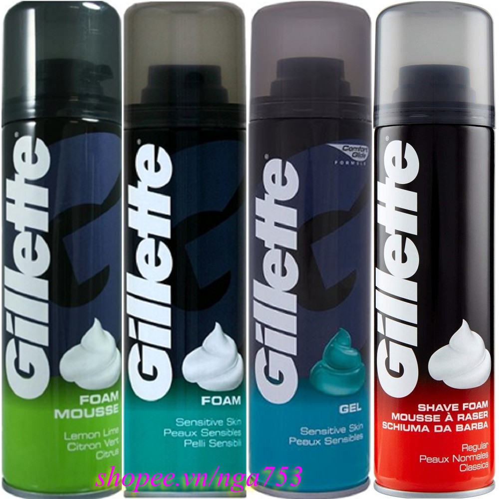 [HCM]Kem bọt cạo râu Gillette Foamy Regular Originale 300ml - hàng Đức
