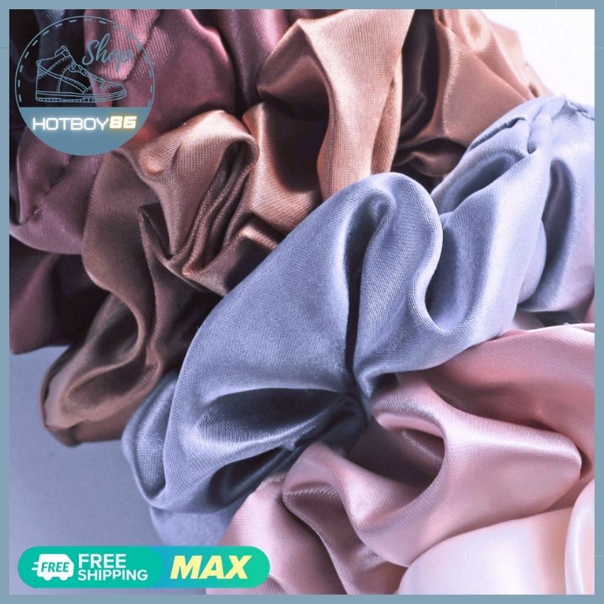 Buộc tóc Scrunchies ,dây cột tóc vải phi bóng siêu dễ thương, dây cột tóc lưới phi bóng thời trang 8 màu - CTPB01 - Hotboy 86