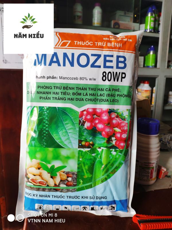 Thuốc trừ bệnh cây Manozeb 80WP xanh (Mancozeb xanh) - gói 1kg - Nông dược HAI