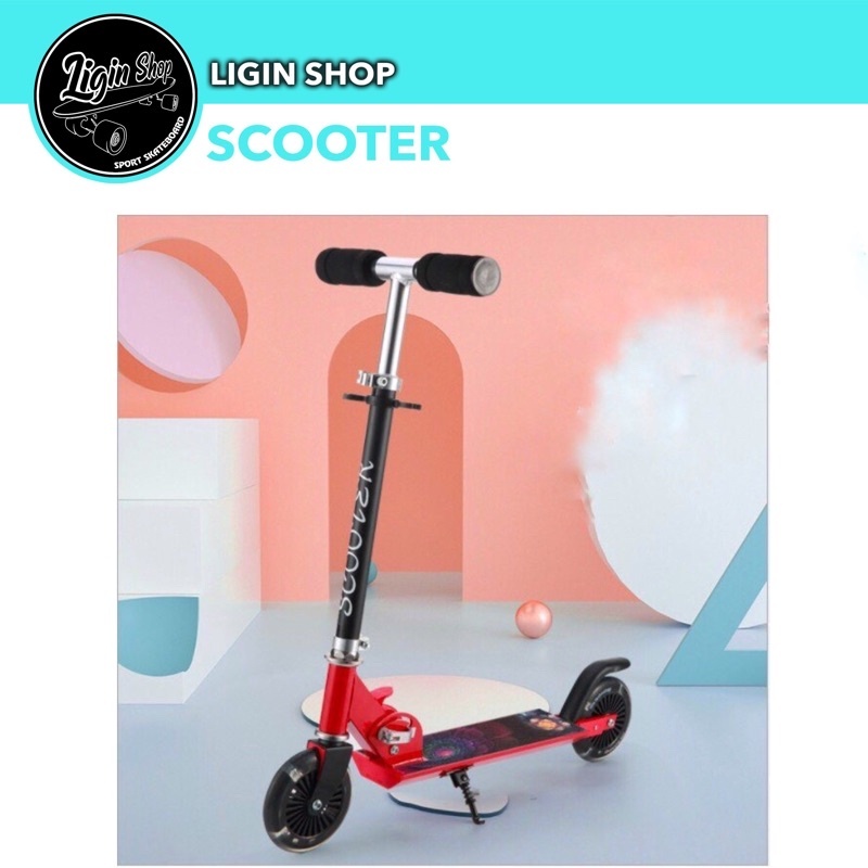 Mua Xe trượt scooter 2 bánh có đèn, xe chòi chân cho bé.