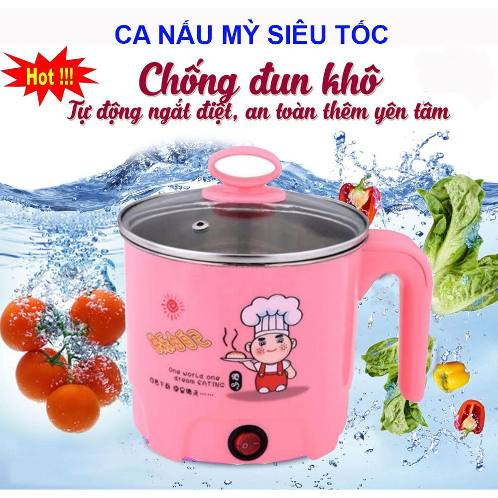 [HCM][LOẠI TỐT] NỒI ĐIỆN NẤU MÌ LUỘC TRỨNG CỰC NHANH - CA NẤU MÌ SIÊU TỐC NỒI LẨU ĐIỆN MINI ĐA NĂNG