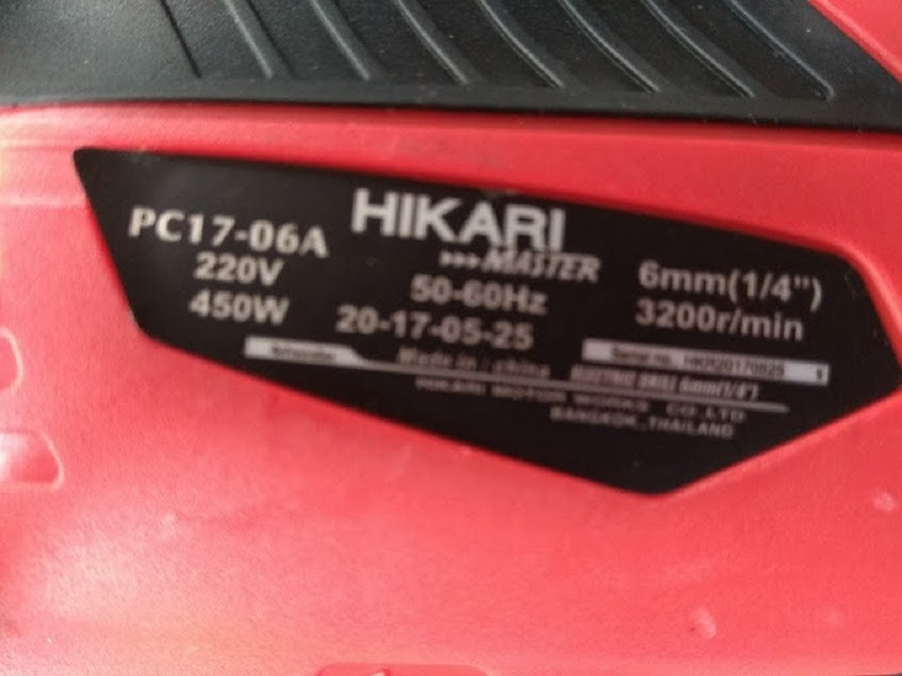 Máy khoan sắt Hikari PC17-06A Thái lan màu đỏ