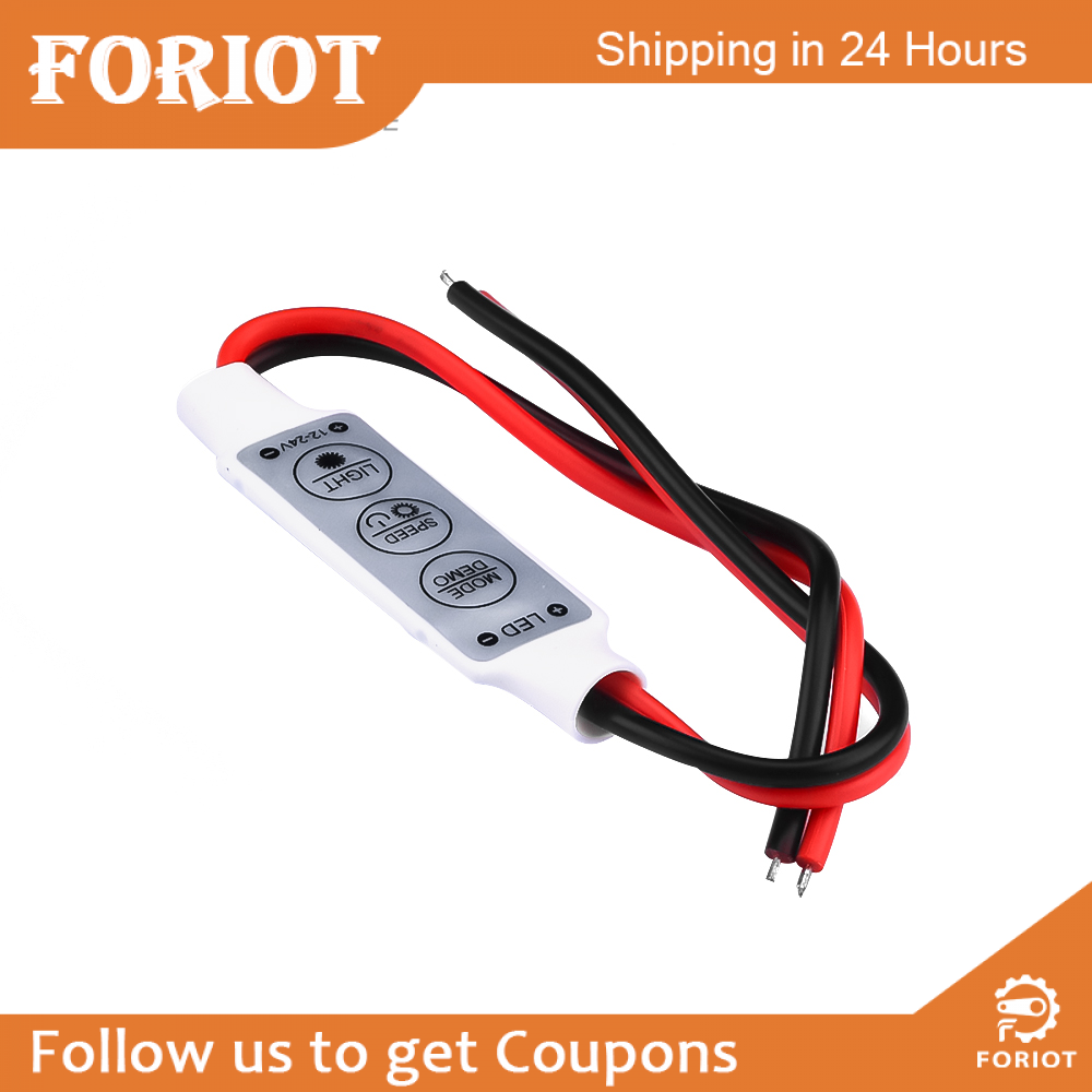 Foriot Mini 12V LED Lamp with Dimming Controller and On Off Switch 3528 5050