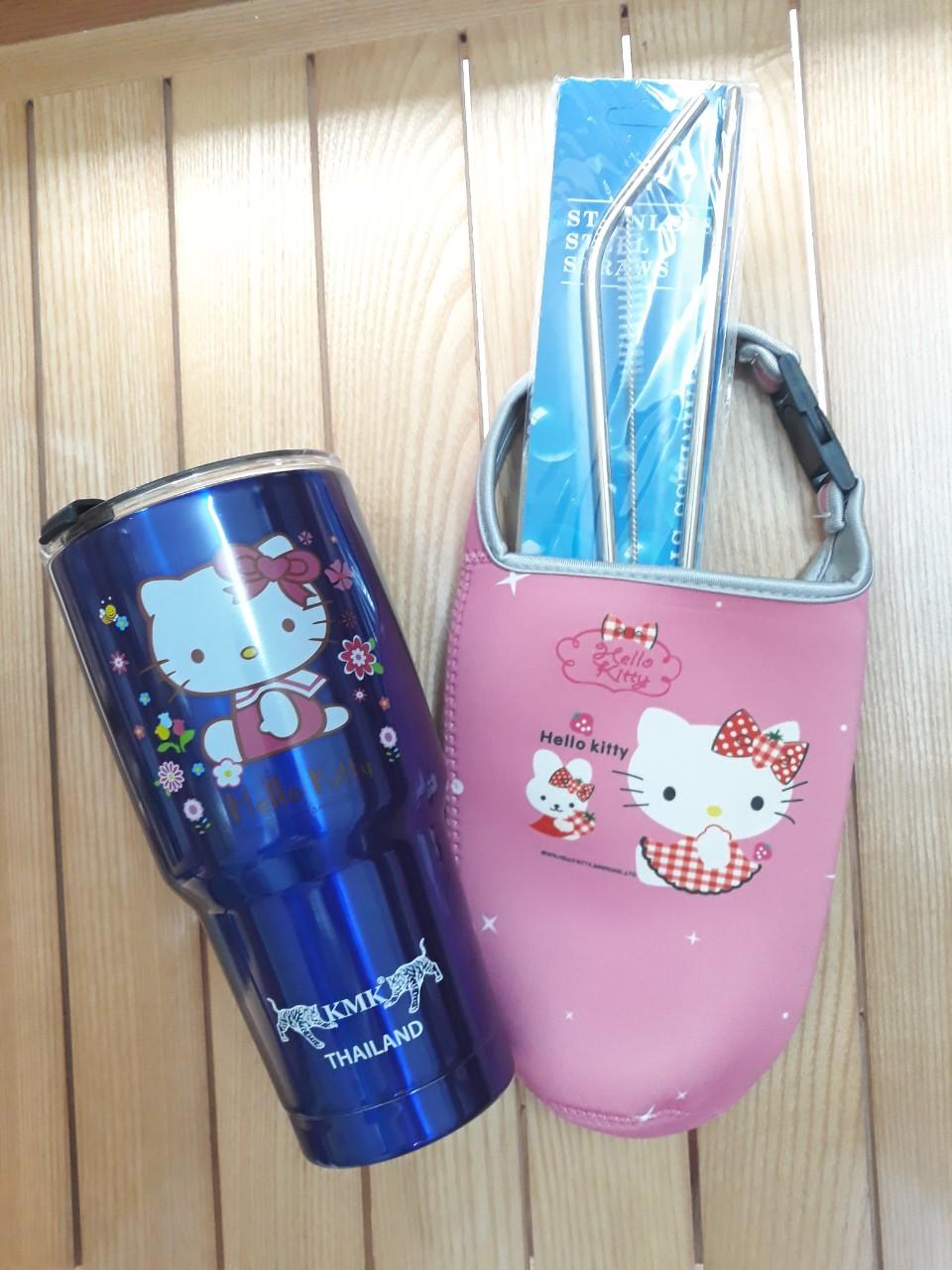 Ly Giữ Nhiệt Hình Mèo Kitty 900ml Thái Lan