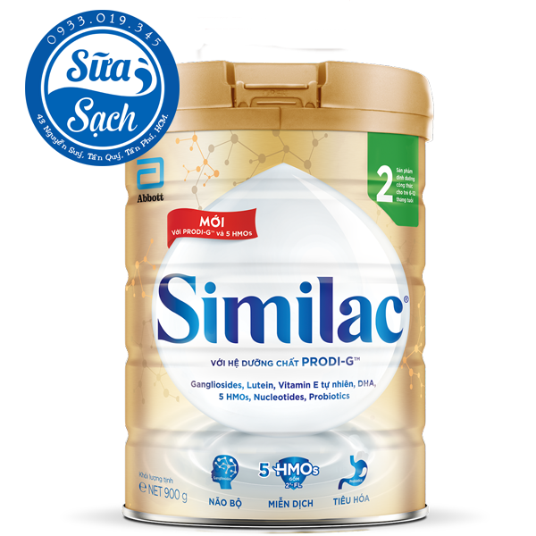Sữa bột Similac IQ 2 HMO 900g (mẫu mới)