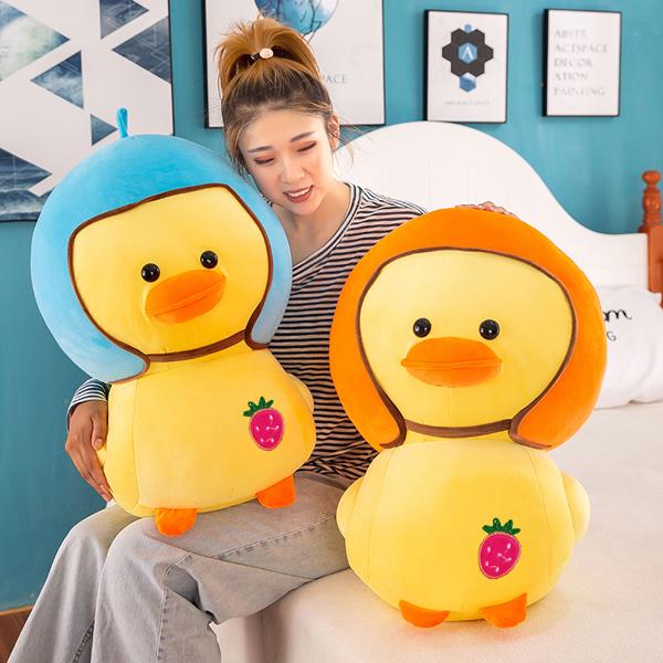 Gấu bông vịt đội nón bảo hiểm Thú bông vịt nón bảo hiểm vải miniso siêu mịn, hàng loại 1 cao cấp