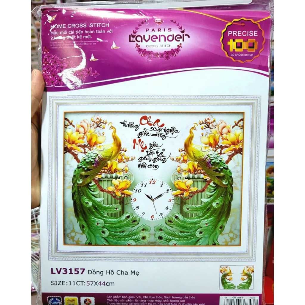Tranh thêu chữ thập cha mẹ