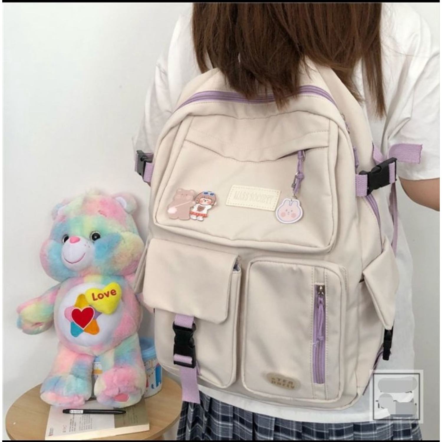 Balo nữ mẫu mới dễ thương (kèm 2 sticker)