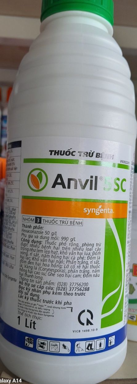 Thuốc trừ bệnh Anvil 5SC chai 1 lít.