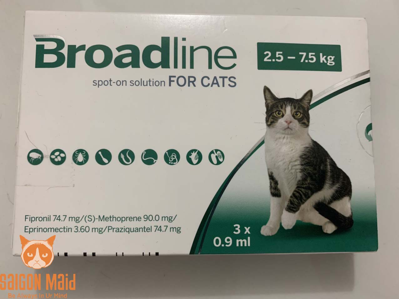HCMTuýp nhỏ gáy dành cho mèo cưng của bạn Broadline 25-75kg 1 tuýp