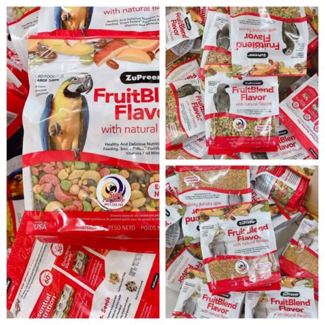 Hạt trái cây zuppreem fruitblend cho Vẹt gói 907g dành cho vẹt Macaw