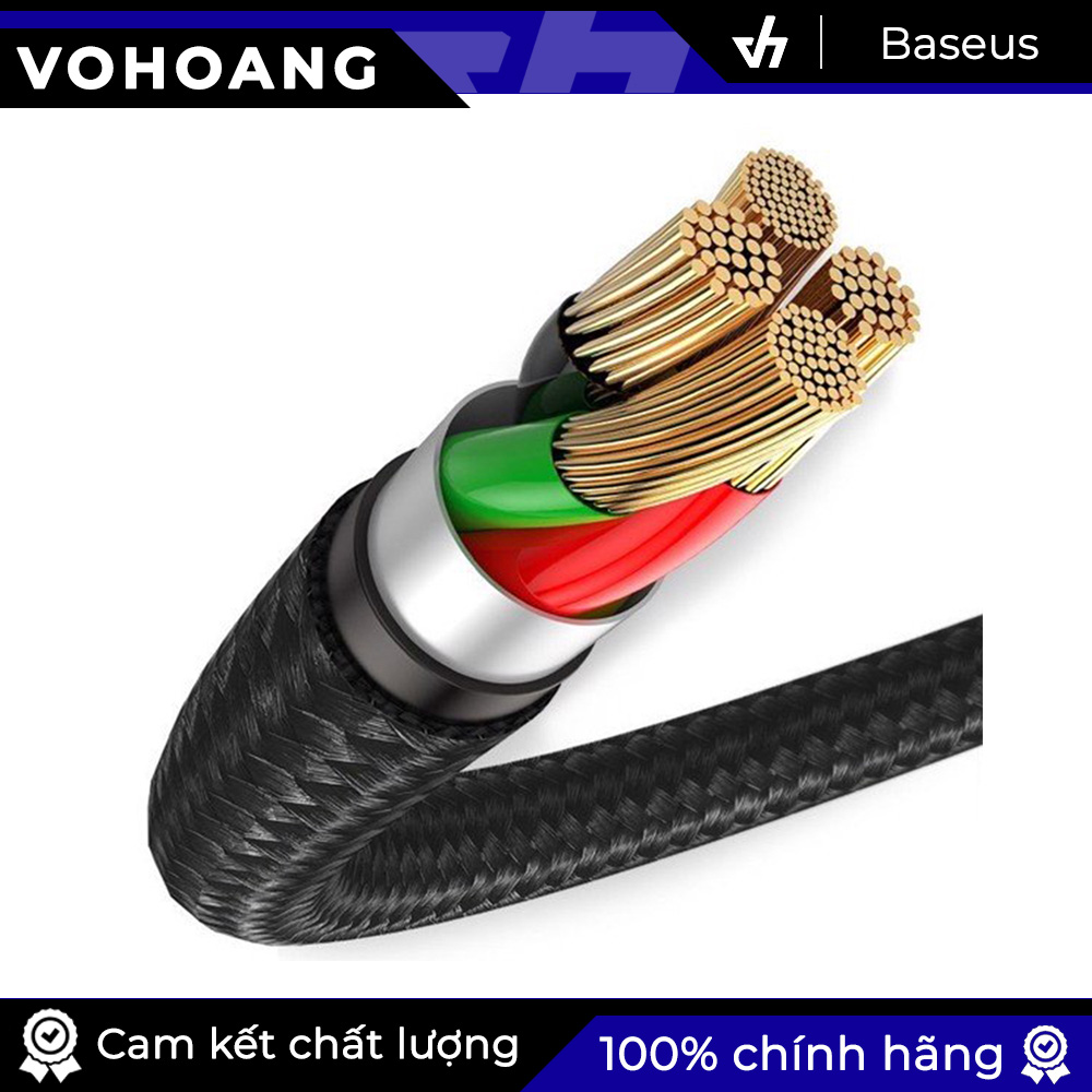 Cáp sạc nhanh siêu bền cho iPhone iPad Baseus Halo Data Lightning Cable LV551-1M