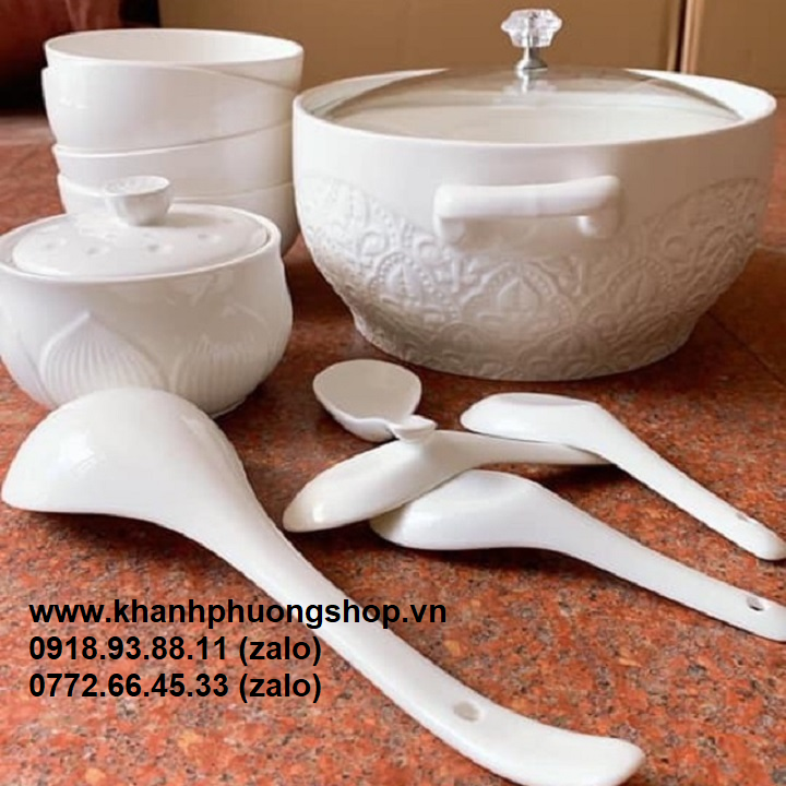 [HCM]bộ chén tô dĩa sứ - bộ chén tô dĩa sứ