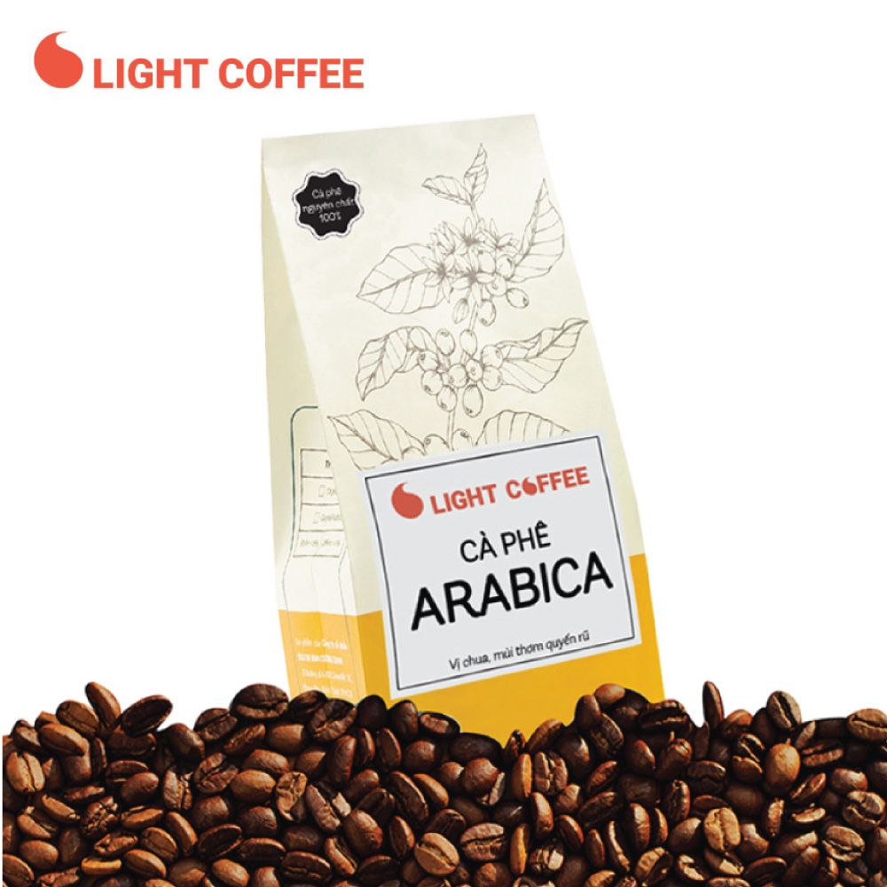 2 gói (1kg) Cà Phê hạt Arabica nguyên chất 100% - Light Coffee