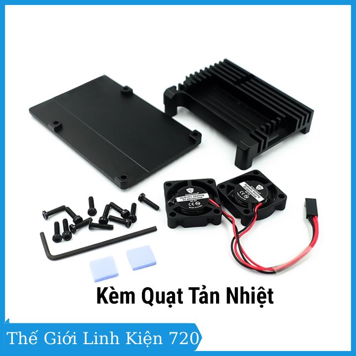 Vỏ nhôm tản nhiệt Raspberry Pi 4 Model B tản nhiệt hiệu quả