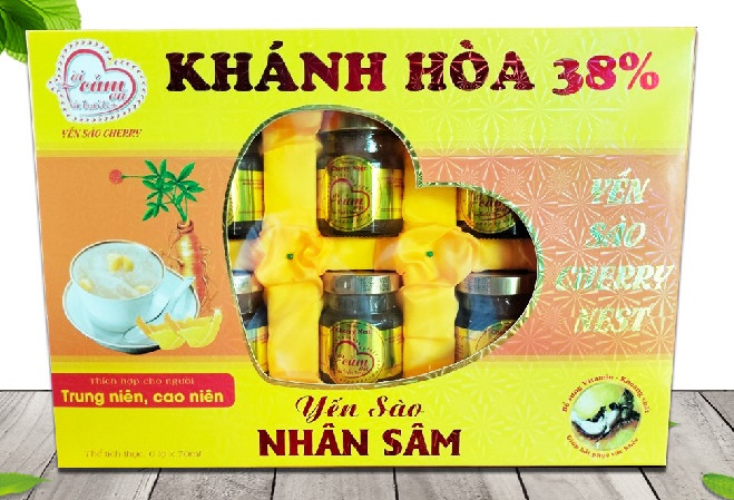 YẾN SÀO CHERRY NEST NHÂN SÂM 38% TỔ YẾN (Mẫu mới Send's Nest)