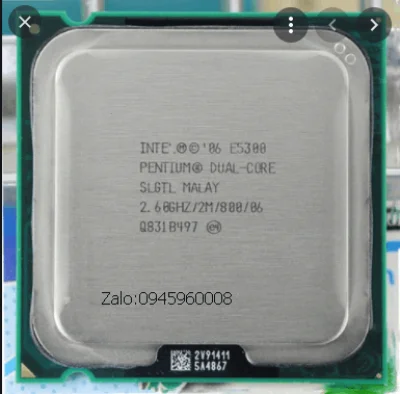 Bộ xử lý Intel® Pentium® E5300 2M bộ nhớ đệm, 2,60 GHz, 800 MHz FSB