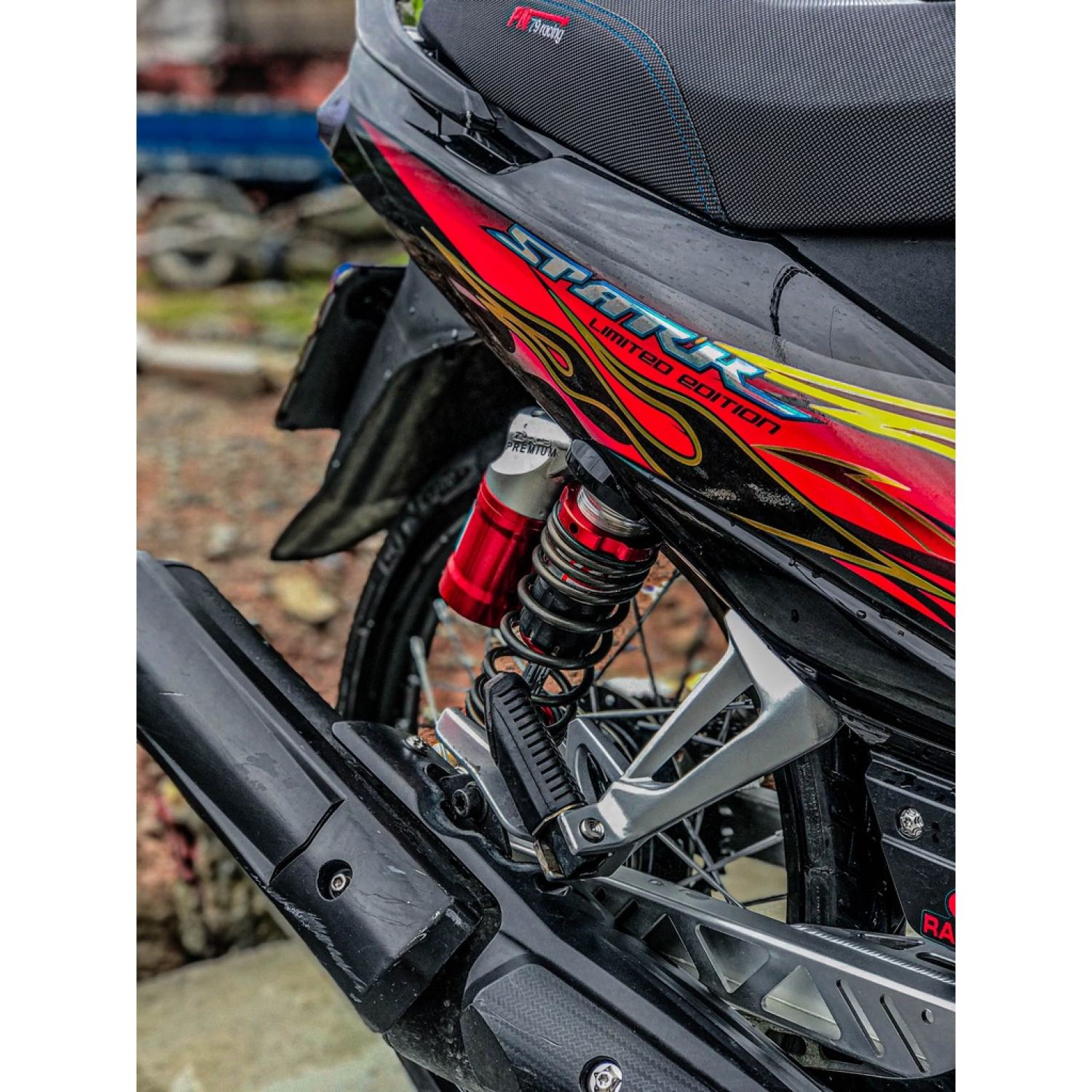 Tem Sirius Đen Đỏ mẫu lửa Thái Siêu Phẩm ( Tem In Thường Mẫu Gốc Rice decal )