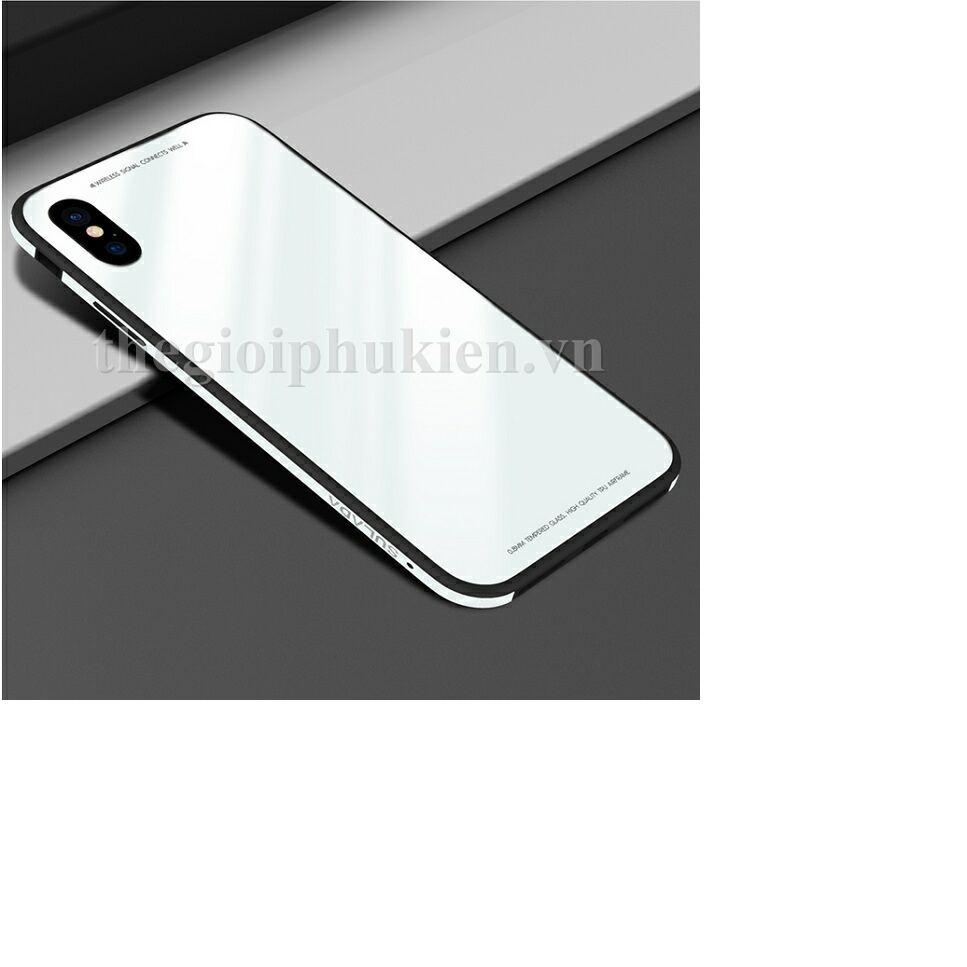 Ốp lưng xịn chống sốc cho iphone XS Max lưng kính viền silicon SULADA