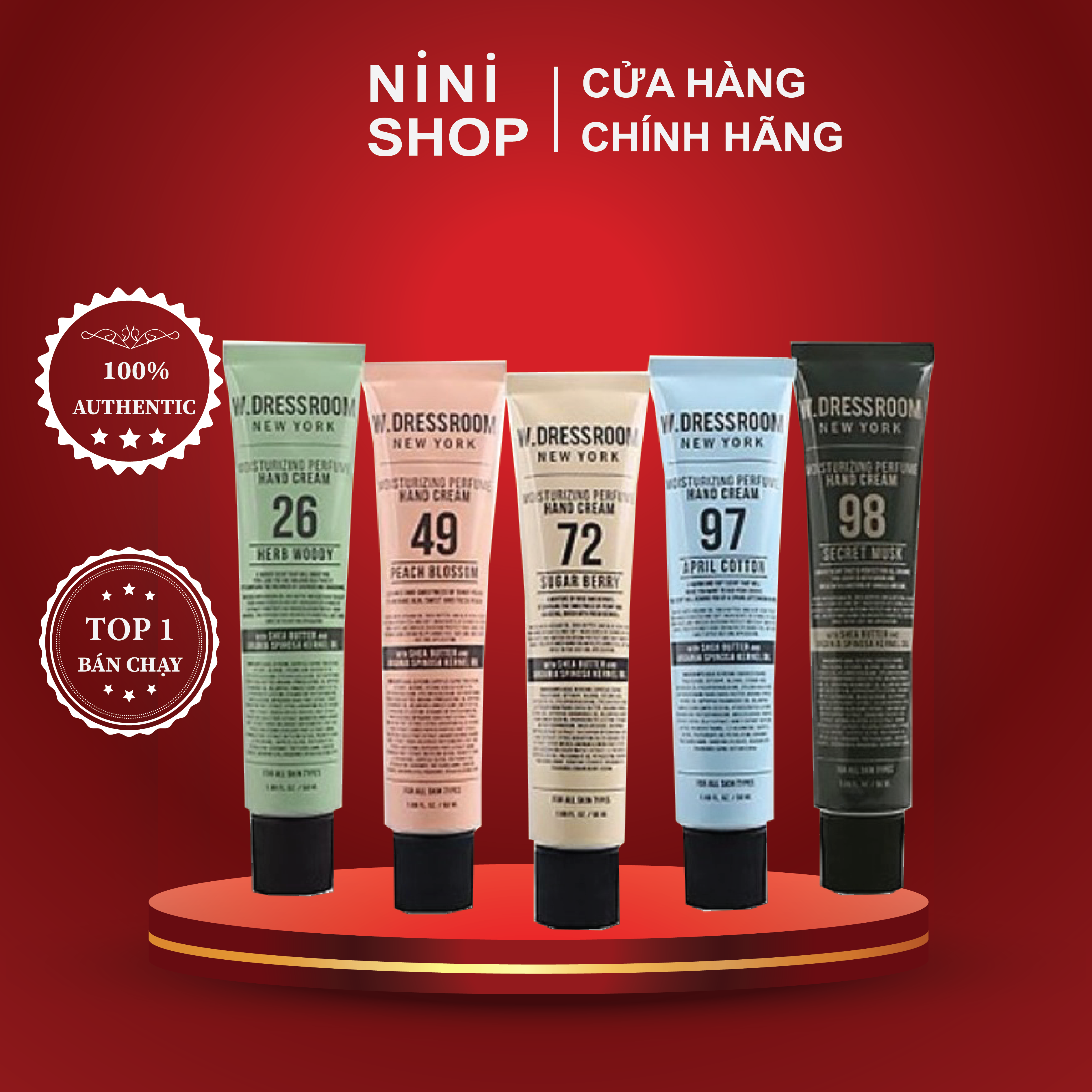 Hand lotion w. dressroom moisturizing perfume hand cream smell no.49 no.97 no.72 no.03 no.26 no.34 no.98 50ml ninishop