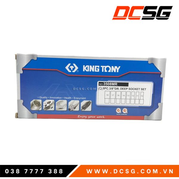Bộ tuýp 8 chi tiết Kingtony 3/8" 3508MR | DCSG