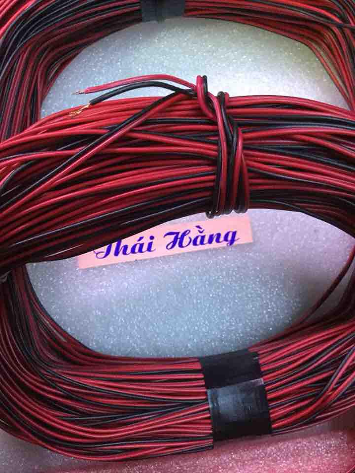 100 mét dây đôi 0.2 li đỏ đen