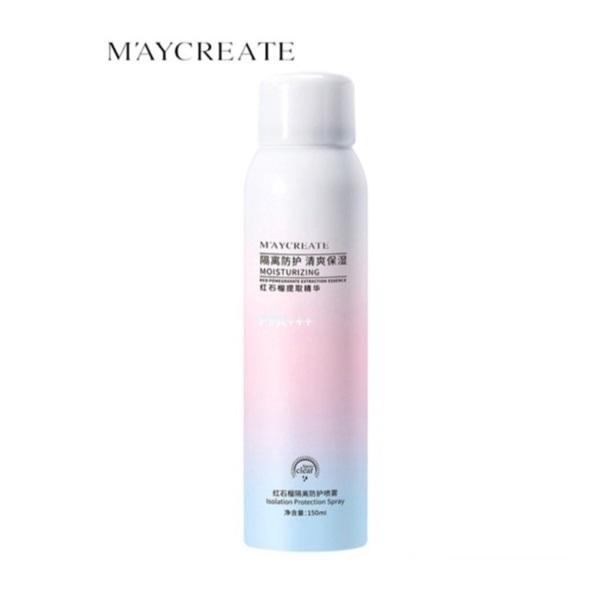 Xịt trang điểm chống nắng MayCreate 150ml nâng tone da