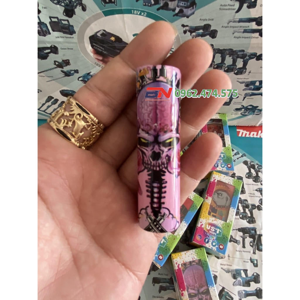 Gen bọc pin 18650, nhiều skin đa dạng.