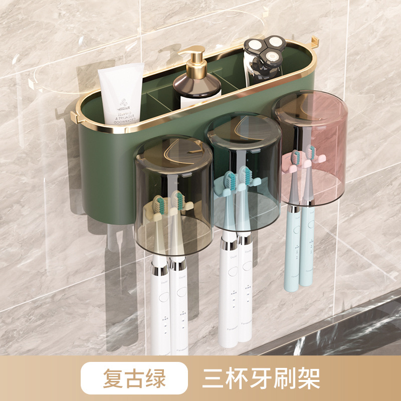 Kệ Để Cốc Bàn Chải Đánh Răng Lắp Đặt Dính Tường