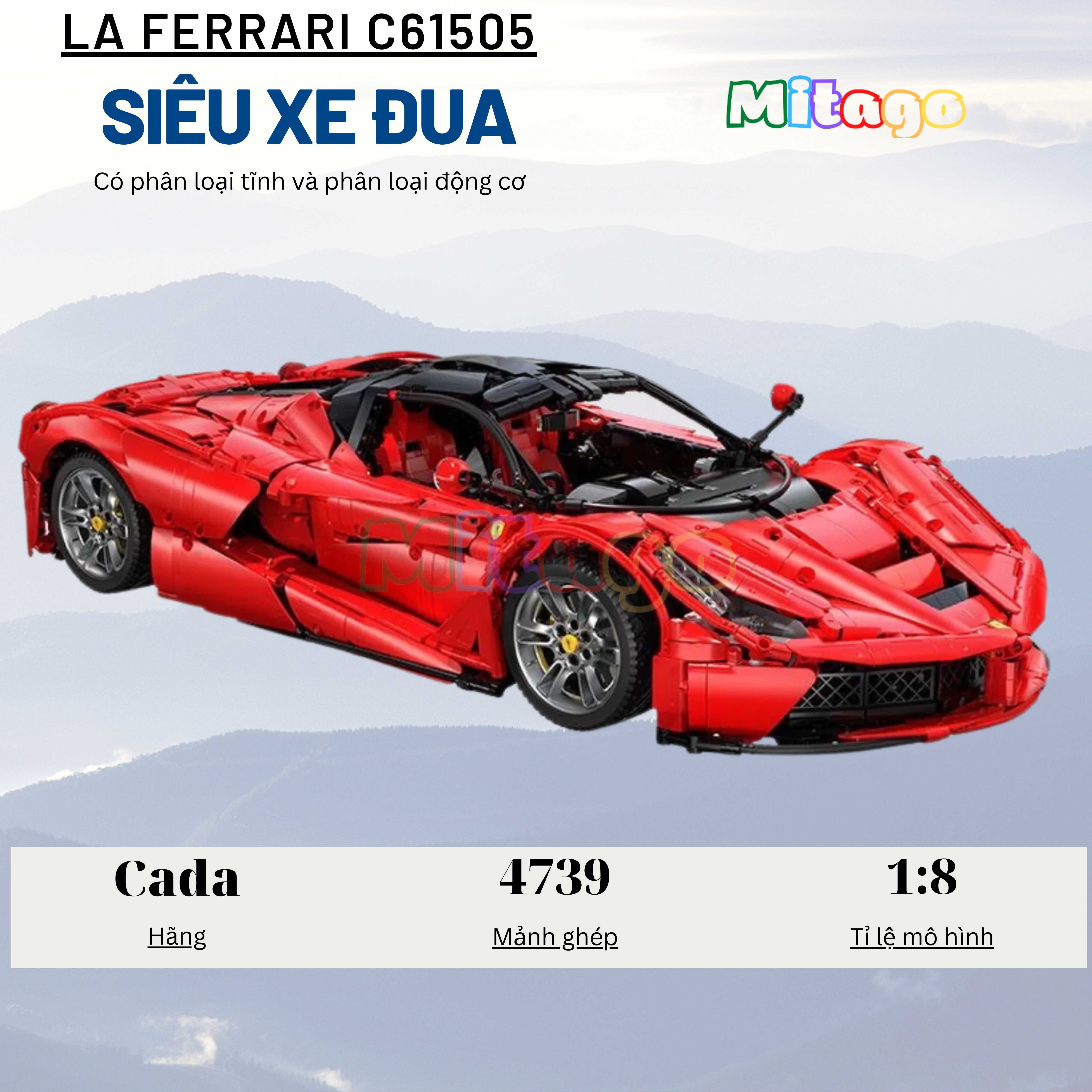 Mô hình lắp ráp siêu xe technic Ferrari La Ferrari SKU C61505 tỉ lệ 18 4739  PCS cung cấp bởi Mitago  MixASale