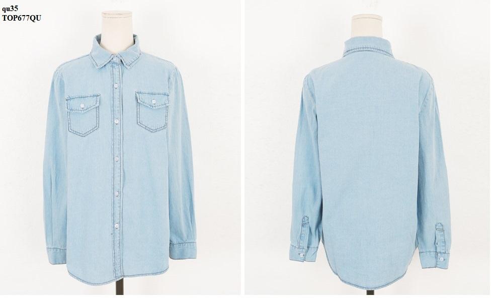 TOP677QU ÁO SƠ MI DENIM