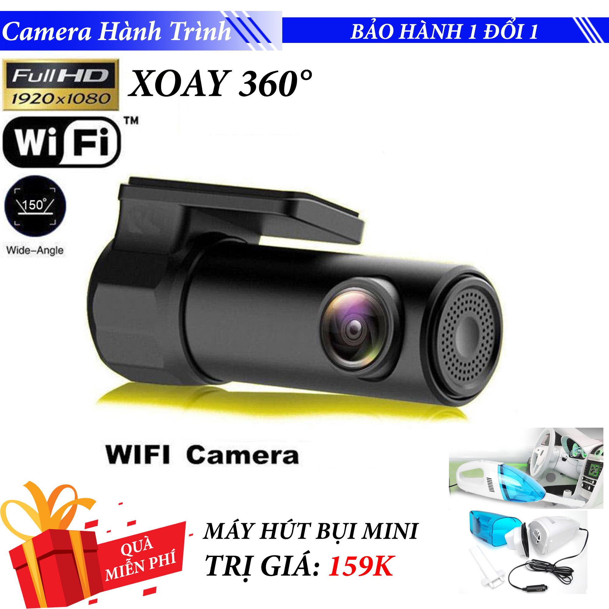 [TẶNG] Máy Hút bụi ô tô + Camera hành trình cho ô tô FC106T có wifi điều khiển trên điện thoại IOS/Android xoay 360 độ, tự động ghi đè, góc rộng 150 độ cảm biển nhìn ban đêm siêu nét full HD 1080p