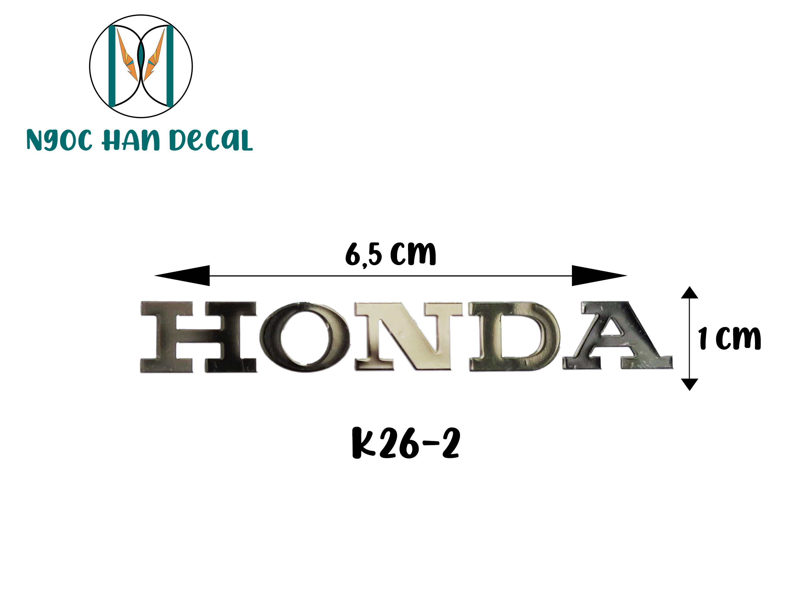 Cặp Tem Nổi Chữ HONDA