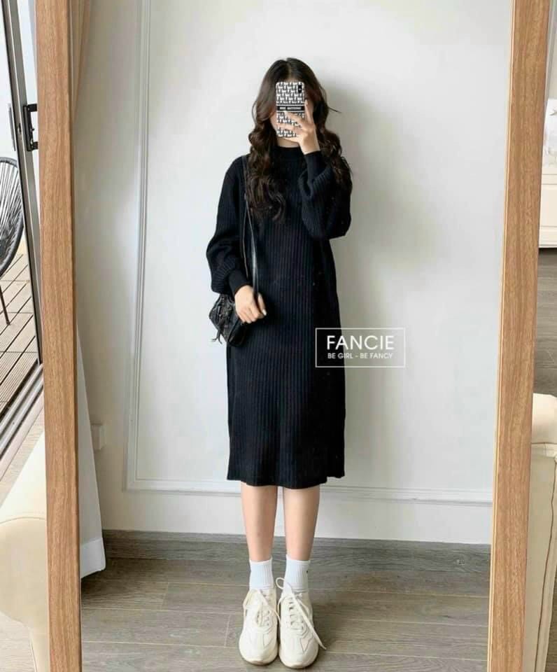 [HCM]Đầm suông tay dài  - UT75