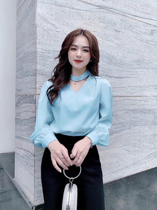 ÁO DÂY CỔ CÁCH ĐIỆU VAI TAY DÀI