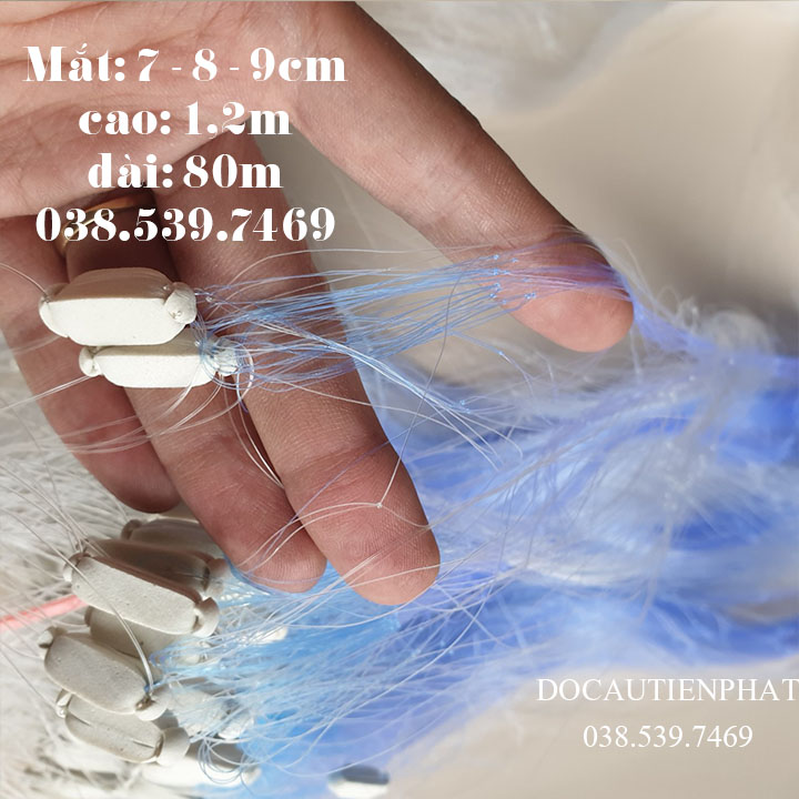 Lưới đánh cá ba màn cao 1m2  sợi lưới 15 Thái lan siêu bền