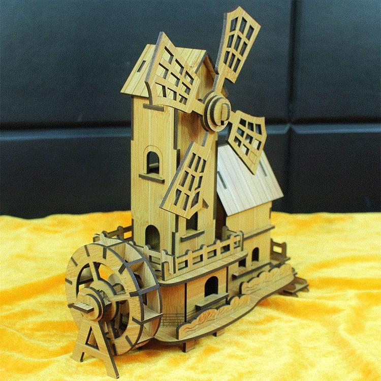 Đồ chơi lắp ráp gỗ 3D Mô hình Cối Xay Gió R-9094