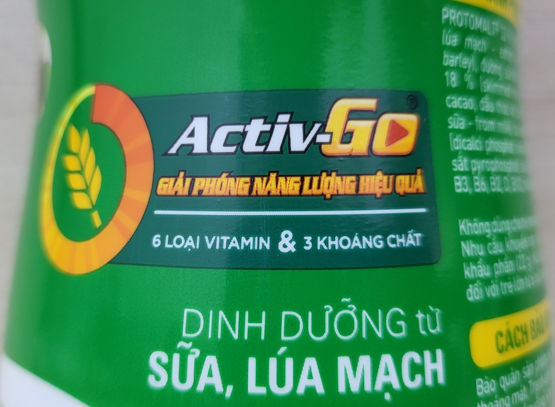 MILO (hủ 400g) THỨC UỐNG LÚA MẠCH Active Go Barley Powder