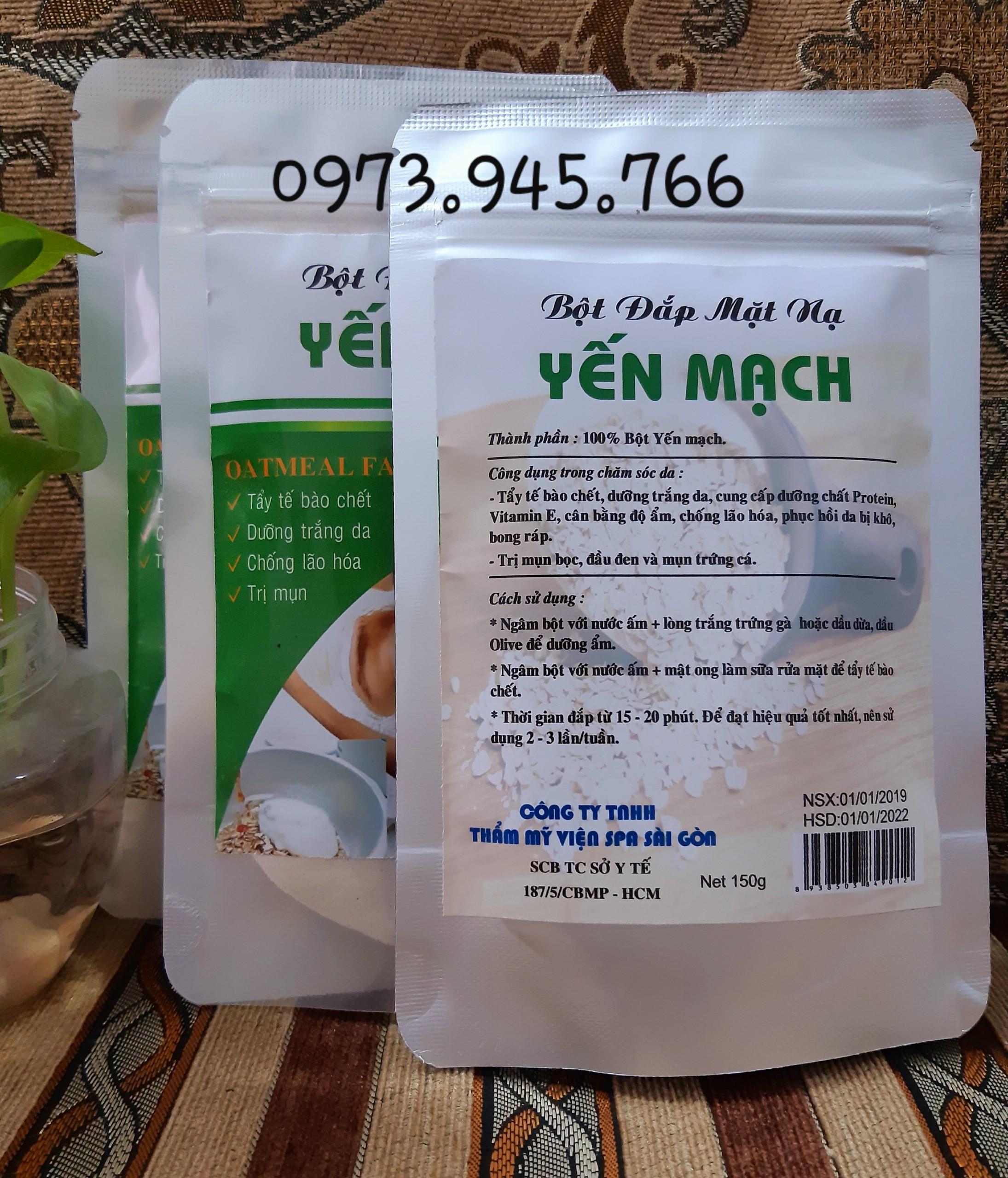 Bột đắp mặt nạ yến mạch bịch 150g