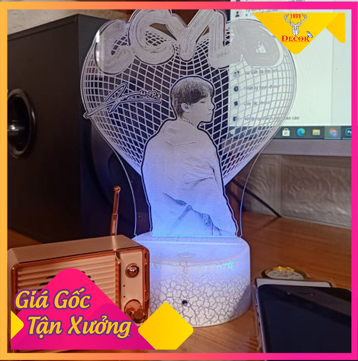 ĐÈN LED GỖ 3D! Sơn Tùng MTP dành tặng fan