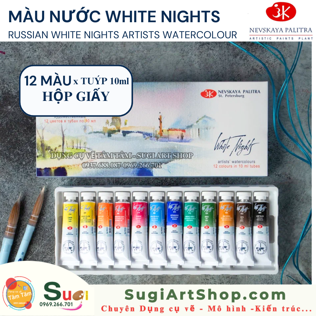 Màu Nước White Nights - Russian White Nights Artists Watercolour