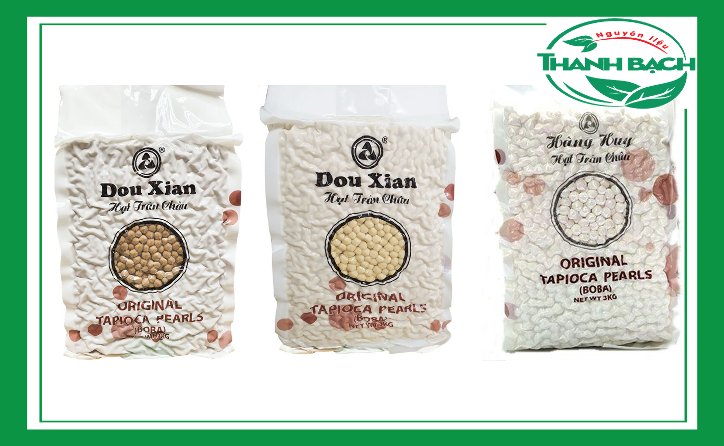 Trân Châu Dou xian Hàng Huy 3kg ( đủ mùi, đủ size )