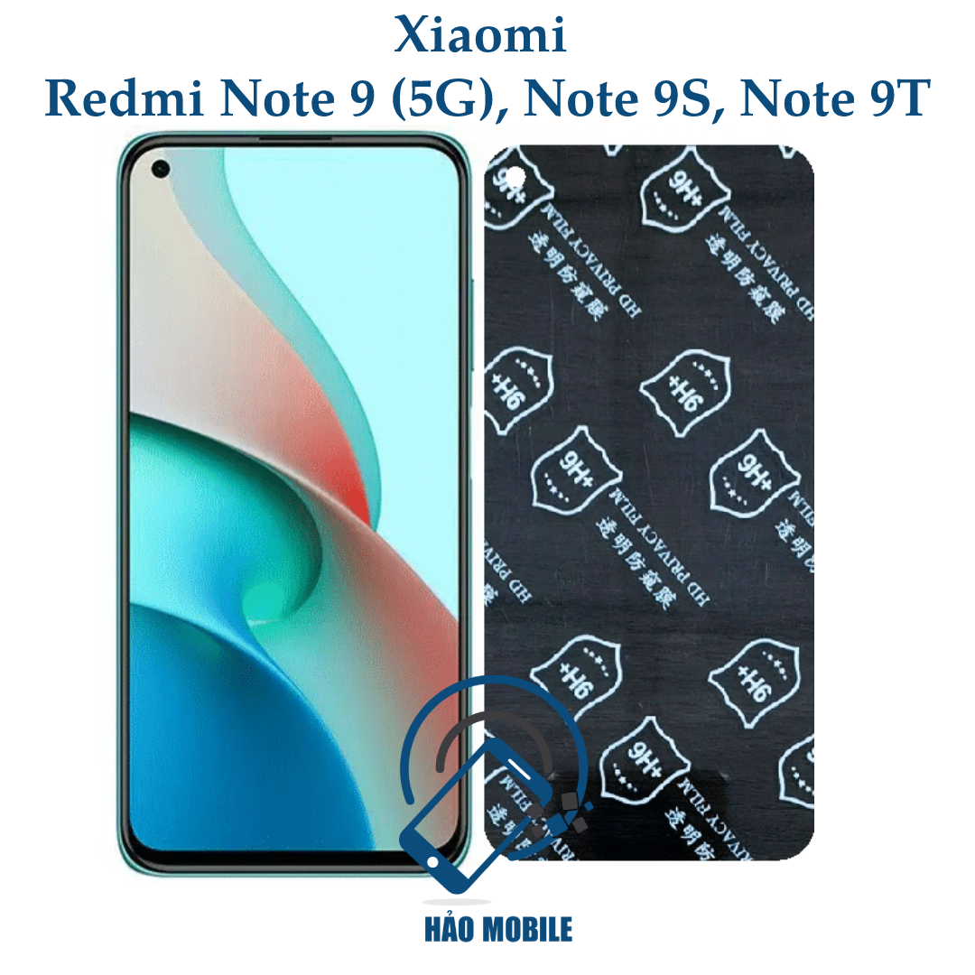 Dán chống nhìn trộm xiaomi redmi note 9 , note 9s, note 9t - dán cường lực dẻo nano 9h+