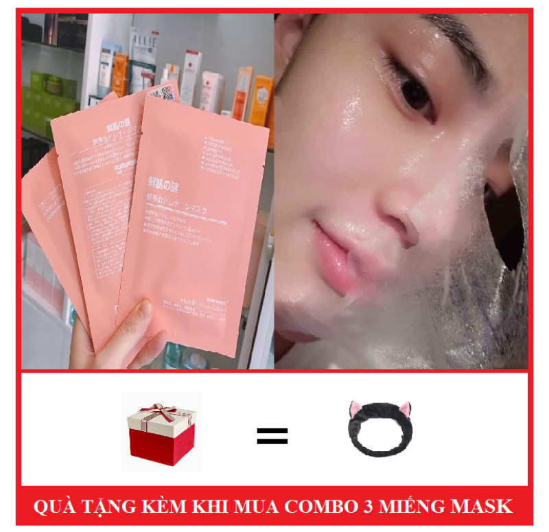 Mặt Nạ Tế Bào Gốc Cuống Rốn Nhau Thai Nhật ( Tặng Băng Đô Tóc Khi Mua Từ 3 Miếng )-Bấm Vào Phân Loại Để Chọn Số Lượng Mặt Nạ giá rẻ