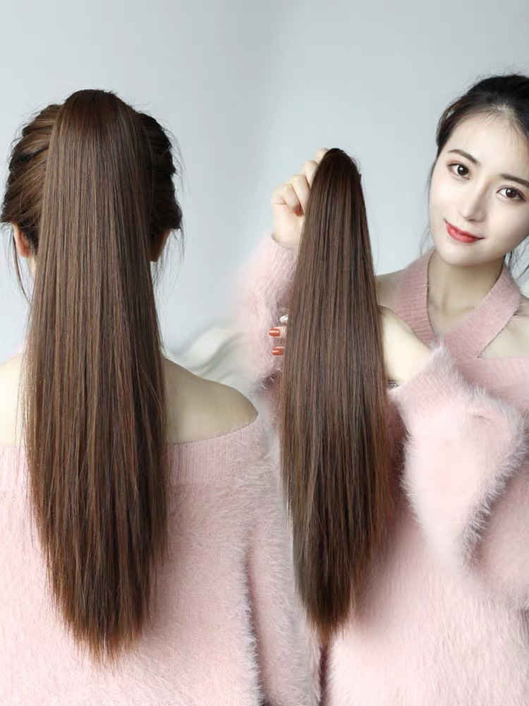 Tóc giả nữ ngoặm thẳng dài, tóc giả kẹp, tóc giả thẳng, tóc giả hàn quốc