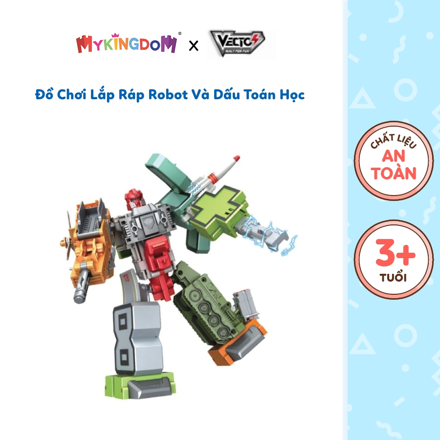 Đồ chơi vecto lắp ráp robot số từ 5 đến 9 và dấu toán học vt8192